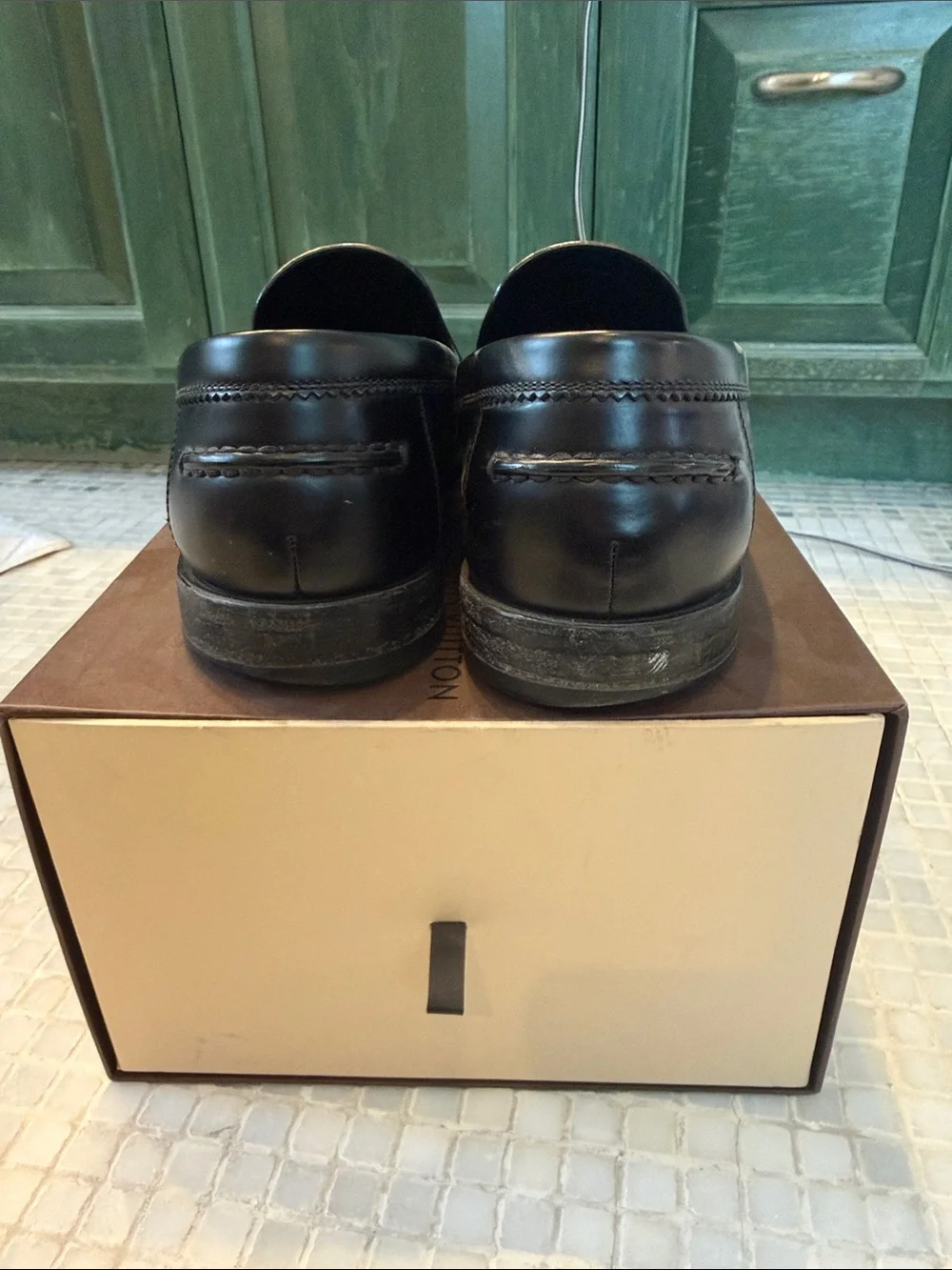 Louis Vuitton Black Damier Loafers